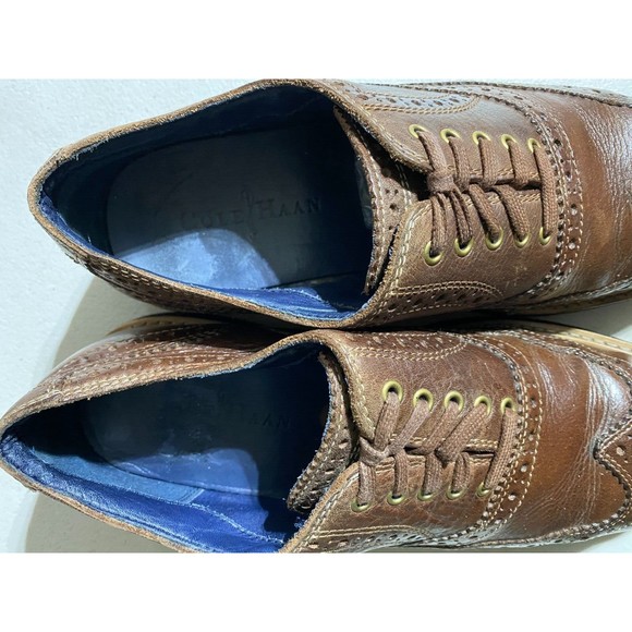 Cole Haan Morris Medallion Men\'s Wingtip Dress Shoes Size 8.5 Brown C11824 main image 6